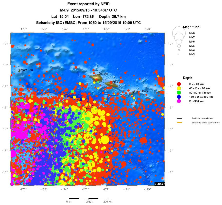 regional historical seismicity