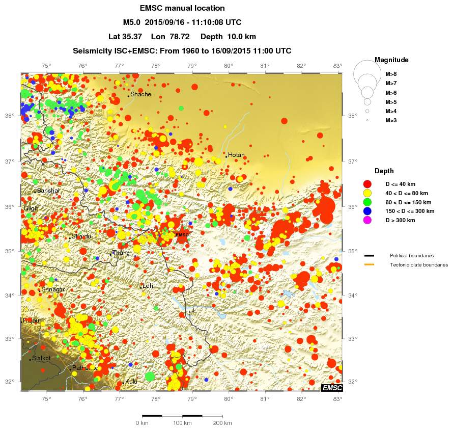 regional historical seismicity