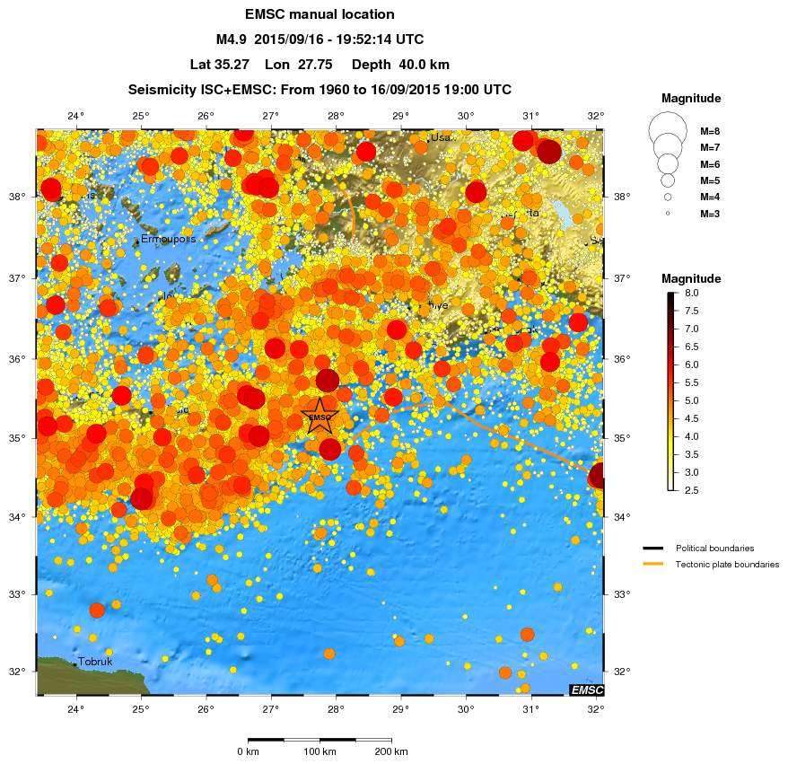 regional magnitude historical seismicity
