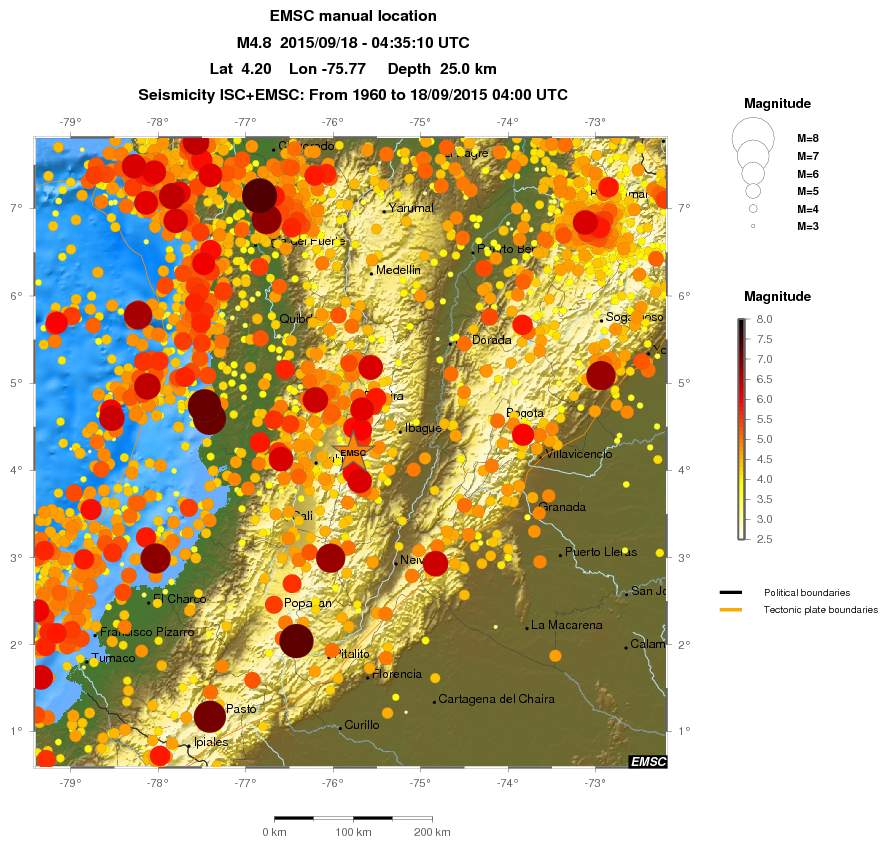 regional magnitude historical seismicity