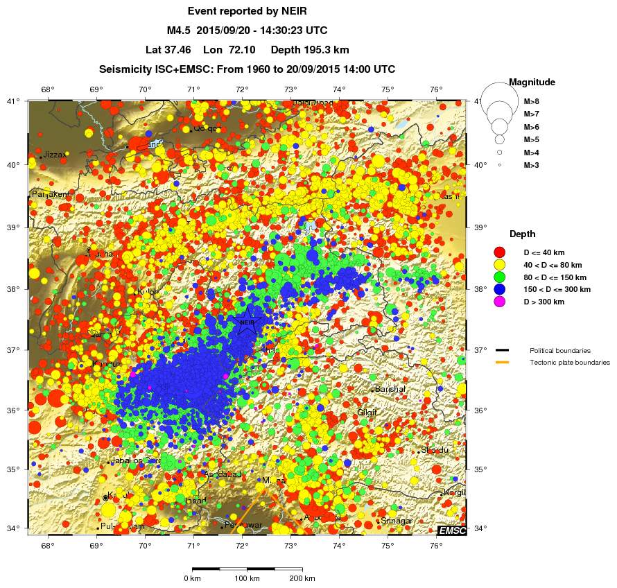 regional historical seismicity
