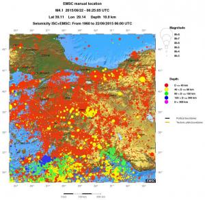 regional historical seismicity