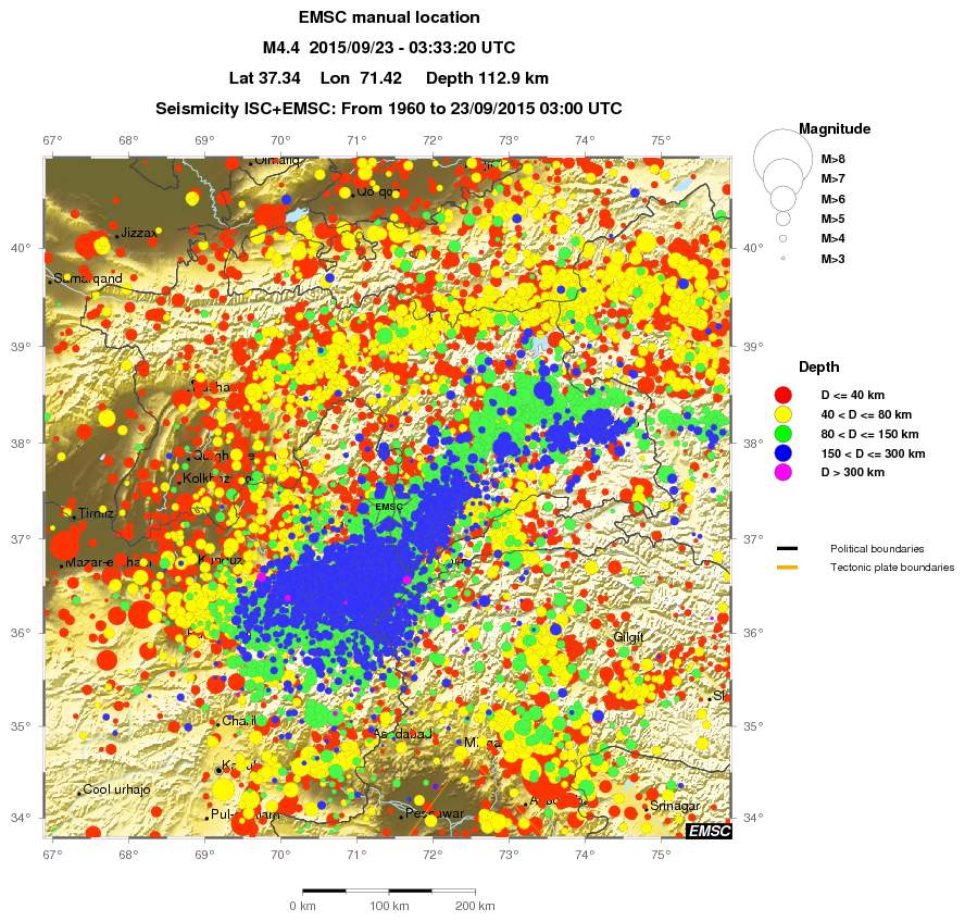 regional historical seismicity