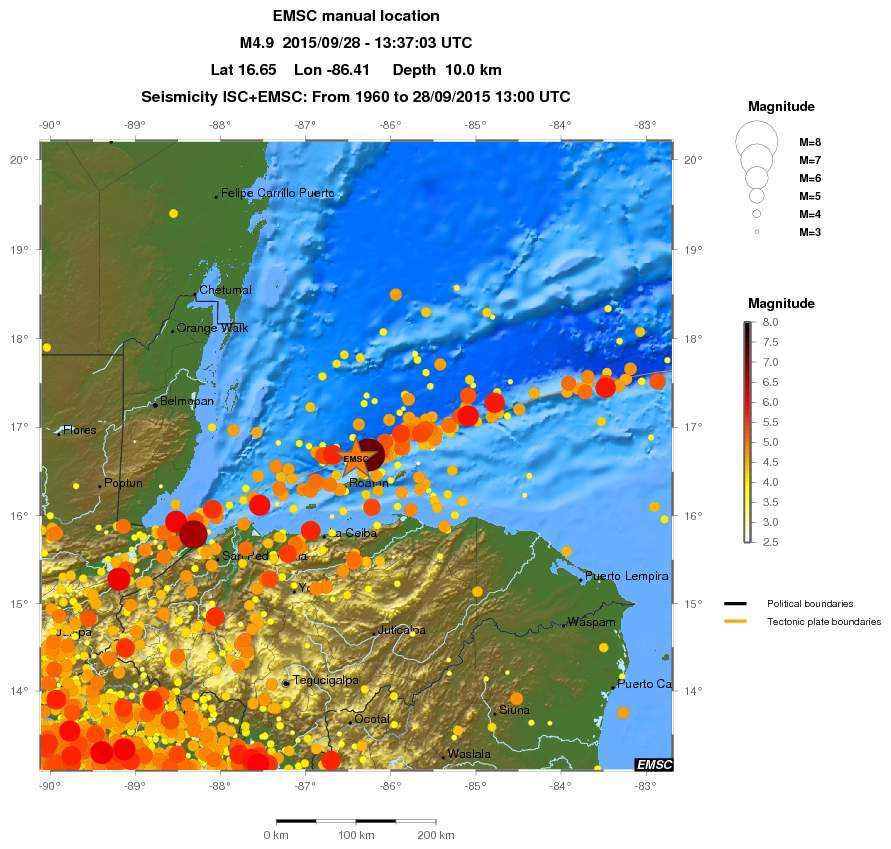 regional magnitude historical seismicity