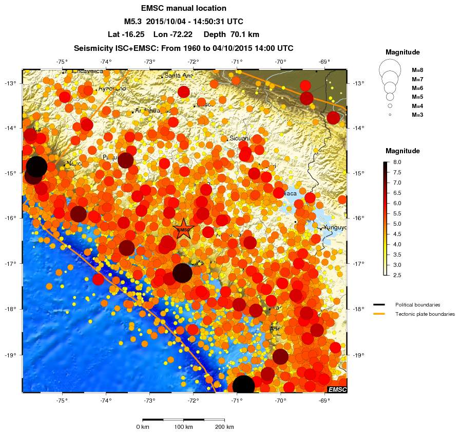 regional magnitude historical seismicity