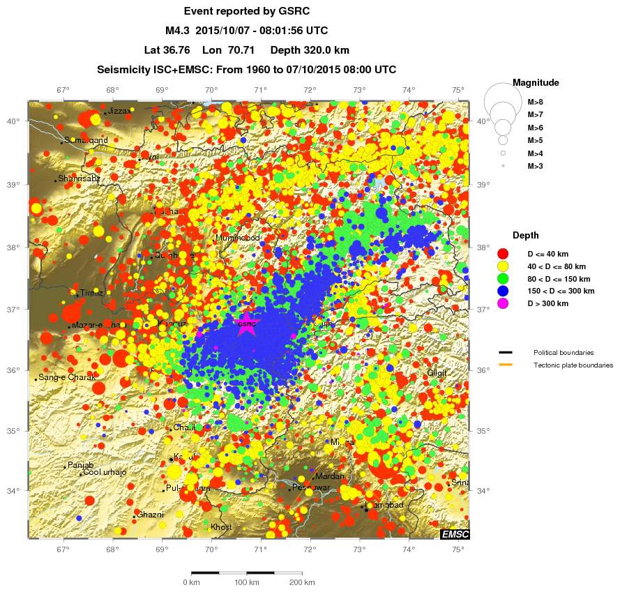 regional historical seismicity