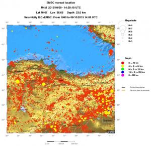 regional historical seismicity