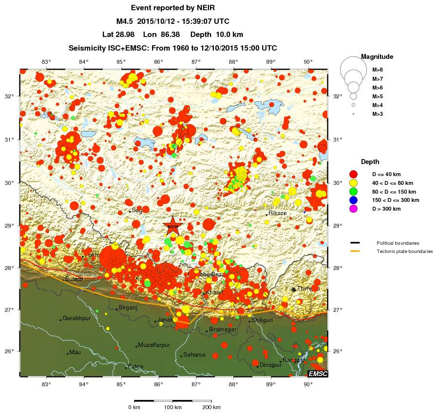 regional historical seismicity