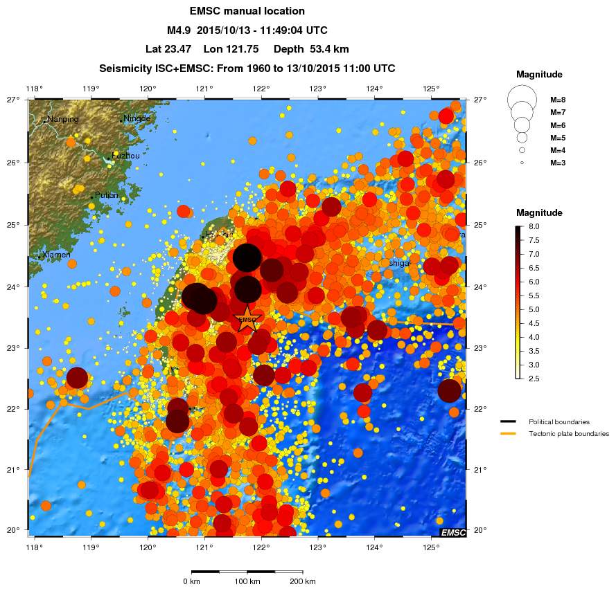 regional magnitude historical seismicity