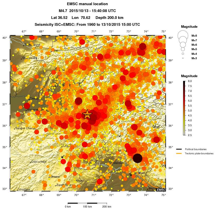 regional magnitude historical seismicity