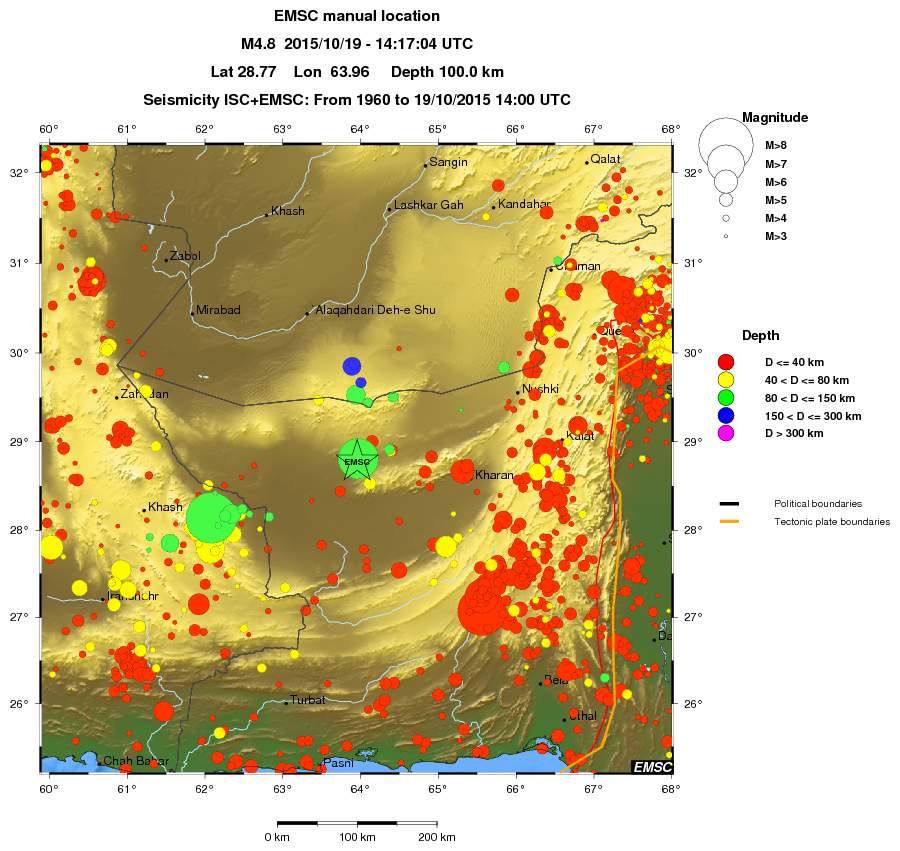 regional historical seismicity