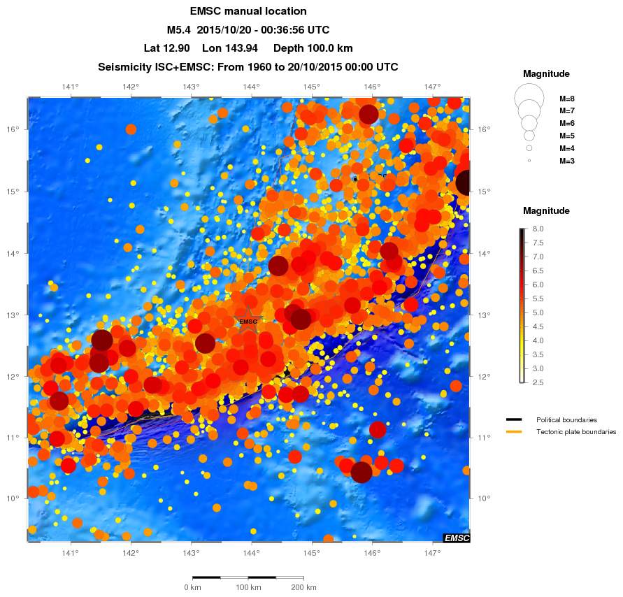 regional magnitude historical seismicity