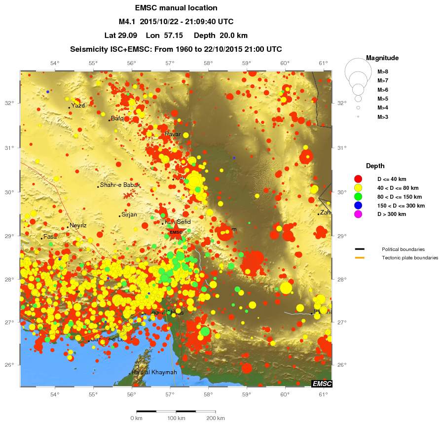 regional historical seismicity