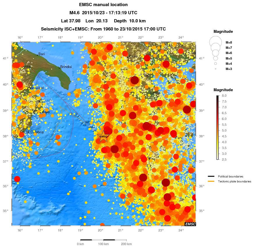 regional magnitude historical seismicity