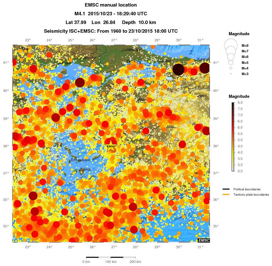 regional magnitude historical seismicity