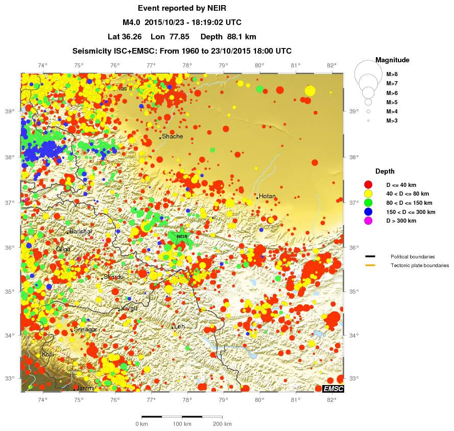 regional historical seismicity
