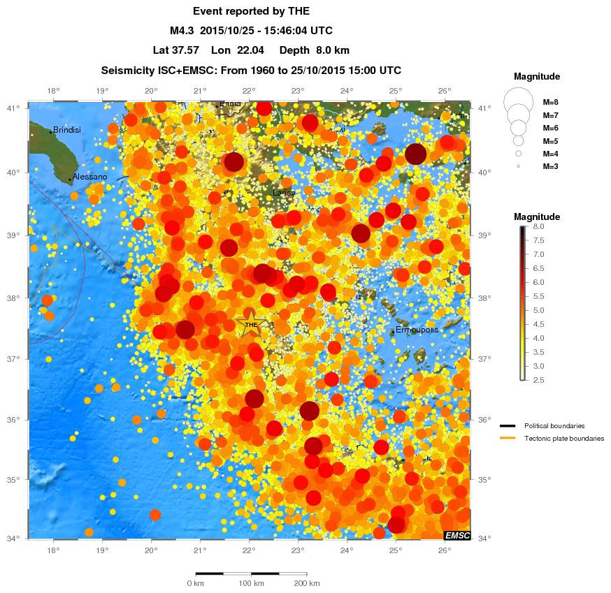 regional magnitude historical seismicity