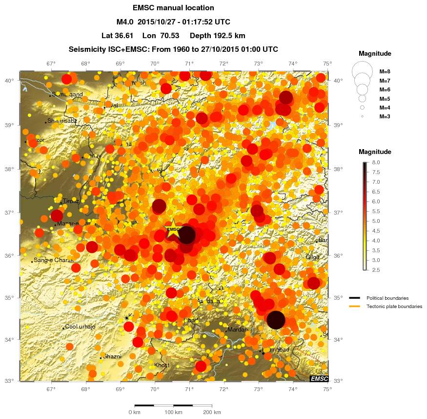 regional magnitude historical seismicity