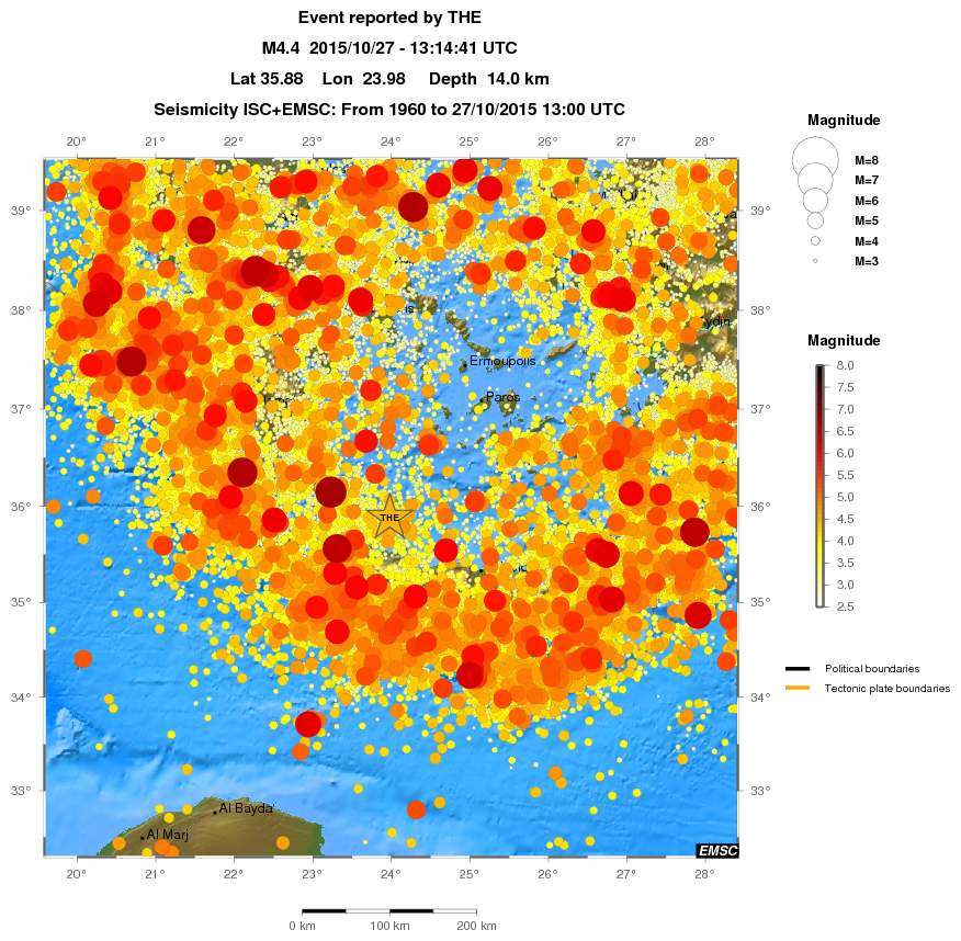 regional magnitude historical seismicity