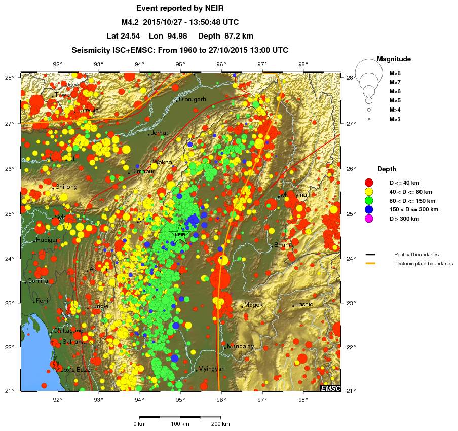 regional historical seismicity
