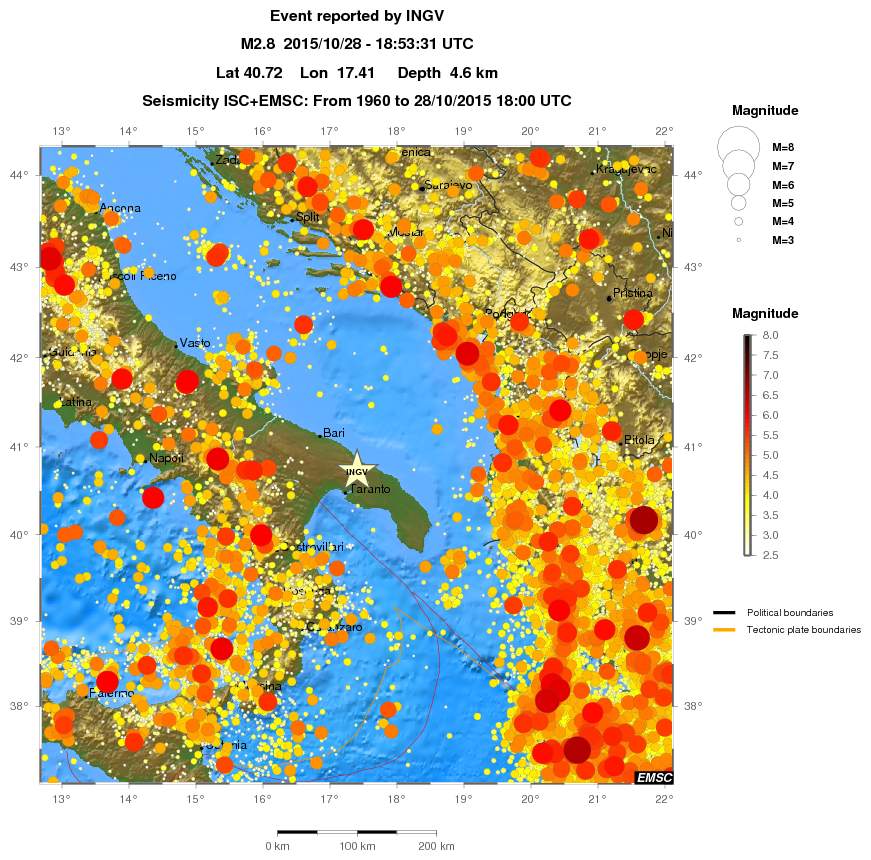 regional magnitude historical seismicity