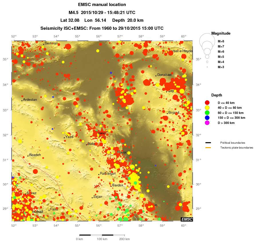 regional historical seismicity
