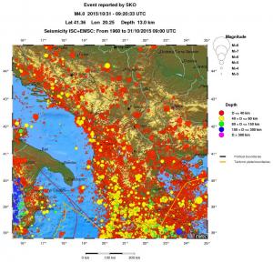 regional historical seismicity