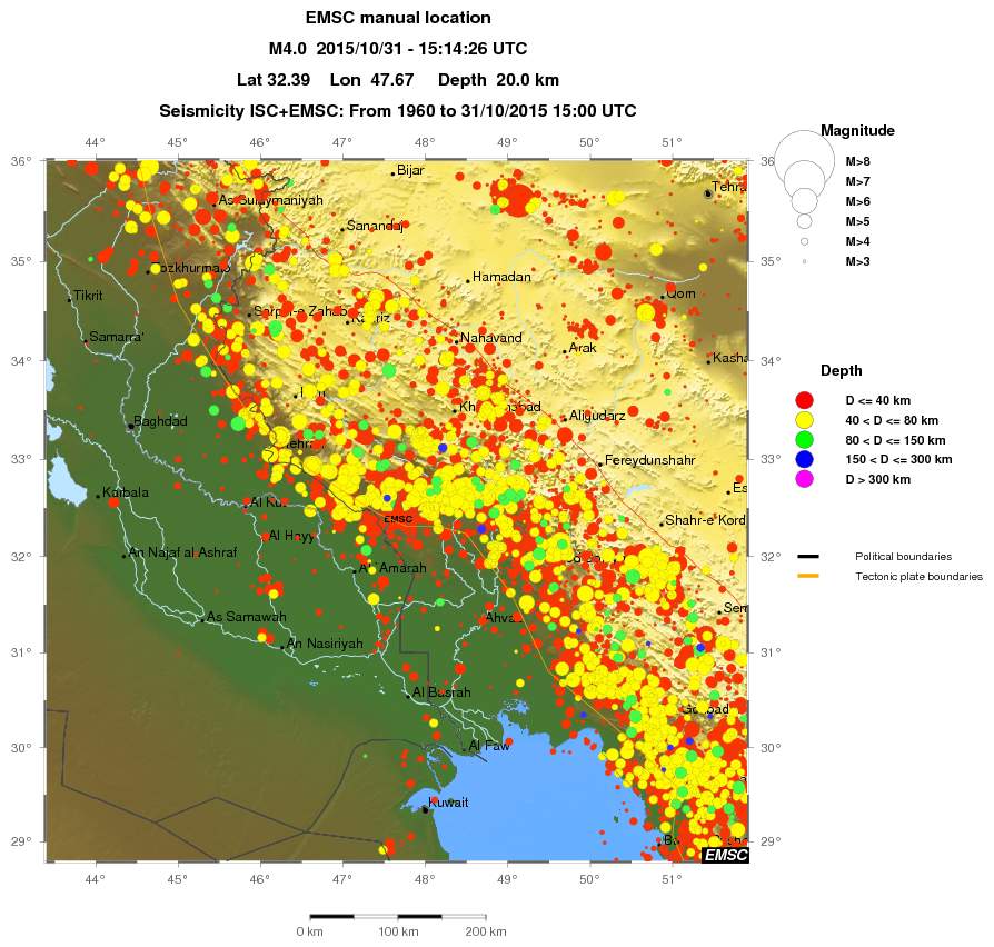 regional historical seismicity