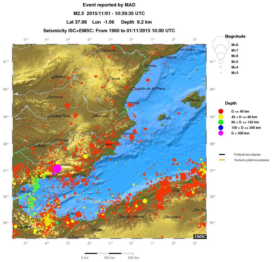 regional historical seismicity