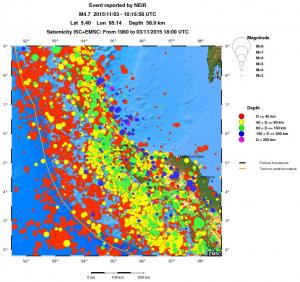 regional historical seismicity