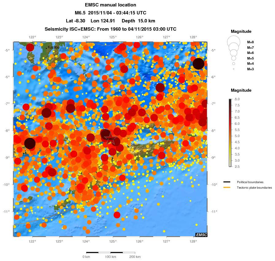 regional magnitude historical seismicity