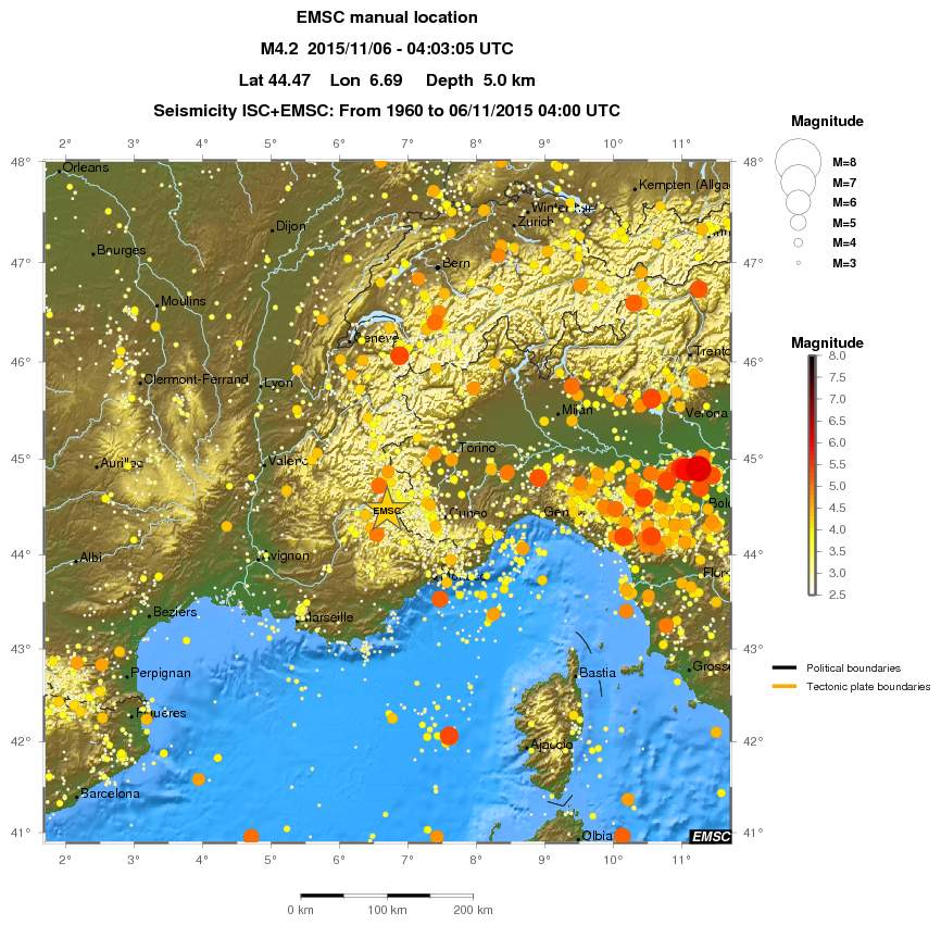 regional magnitude historical seismicity