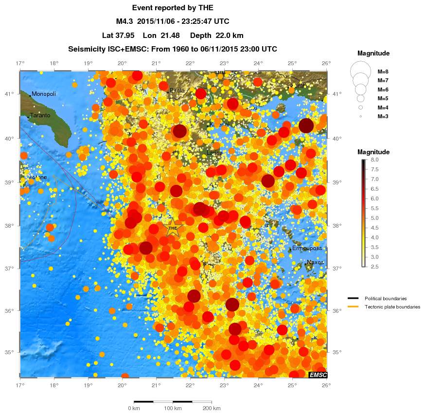 regional magnitude historical seismicity