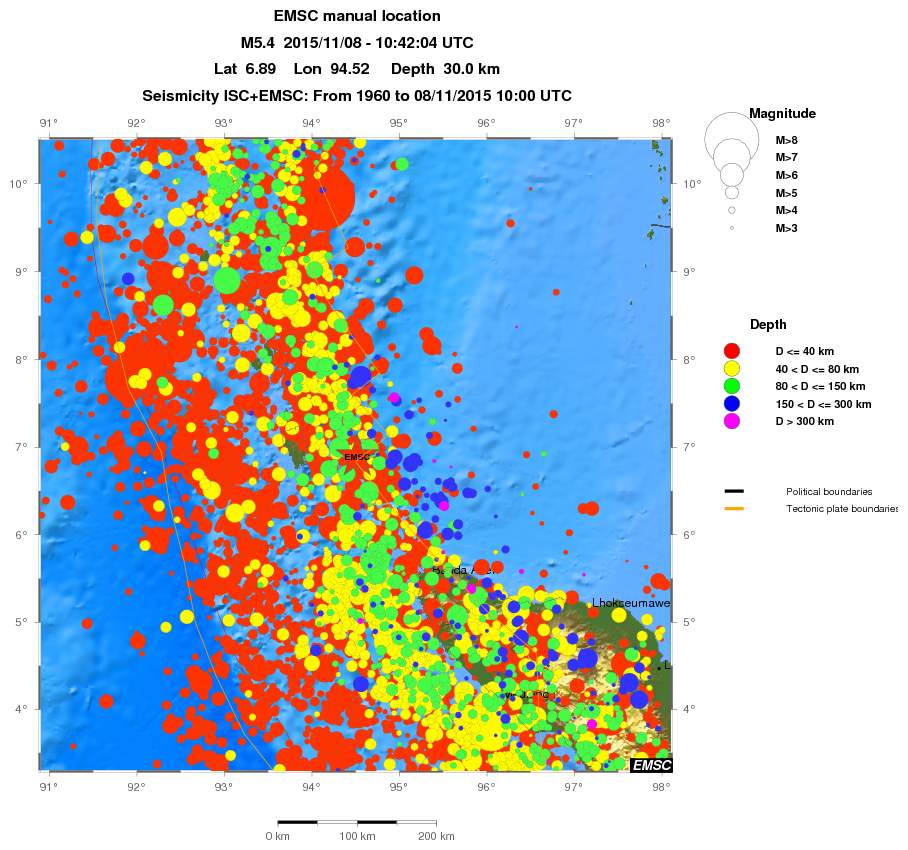 regional historical seismicity