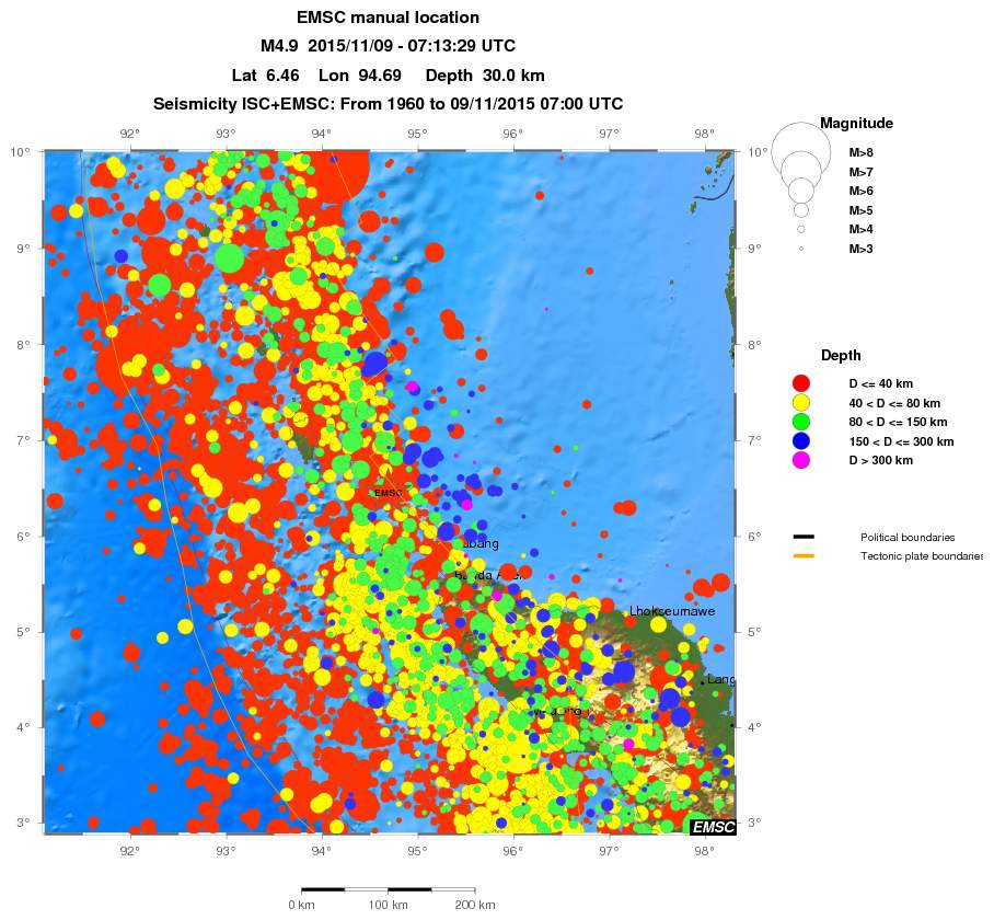 regional historical seismicity