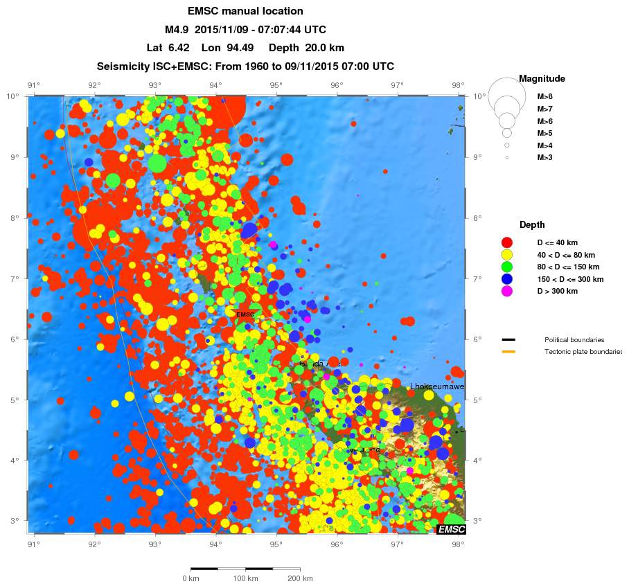 regional historical seismicity