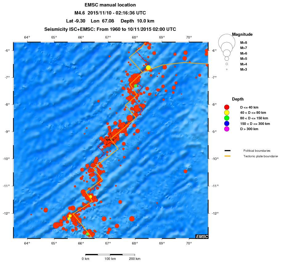 regional historical seismicity