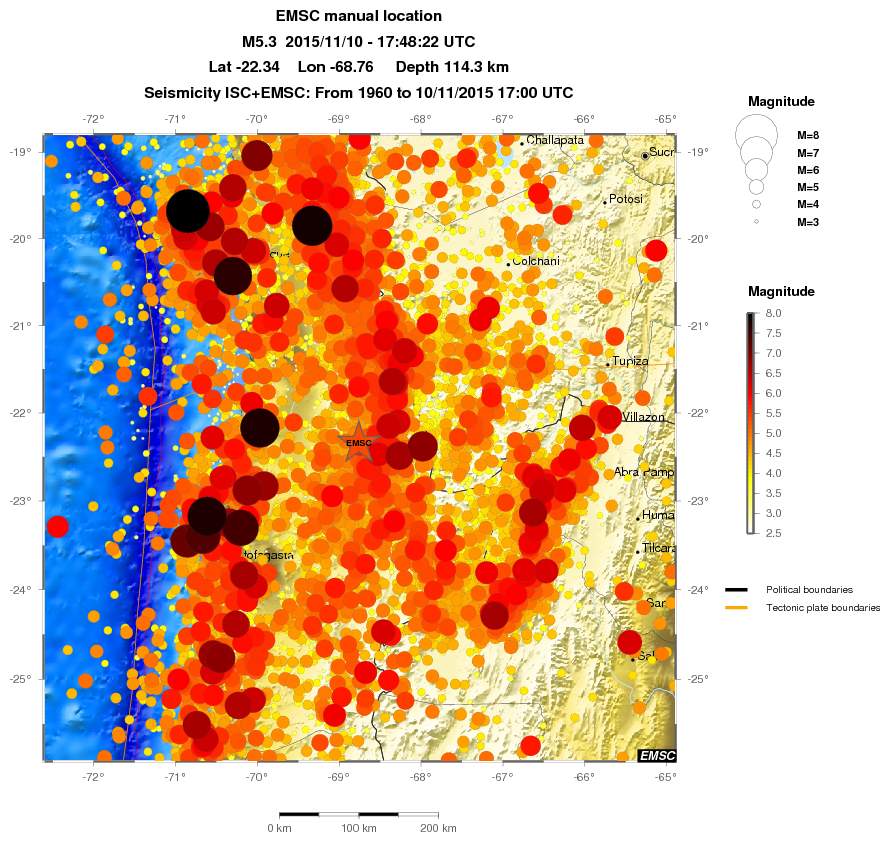 regional magnitude historical seismicity