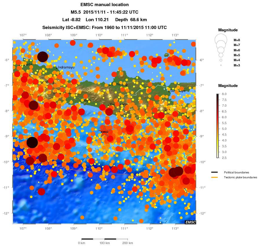 regional magnitude historical seismicity