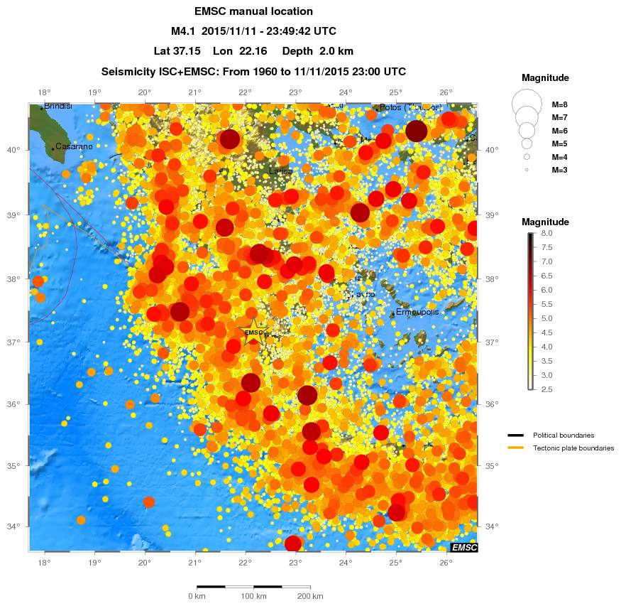 regional magnitude historical seismicity