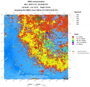 regional historical seismicity