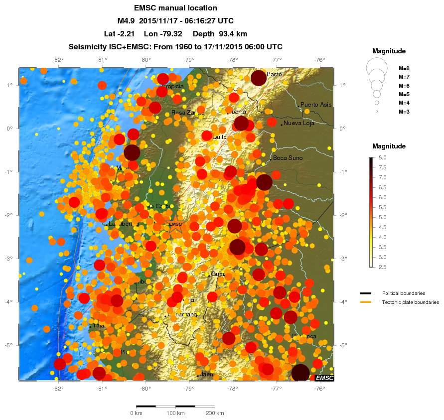 regional magnitude historical seismicity