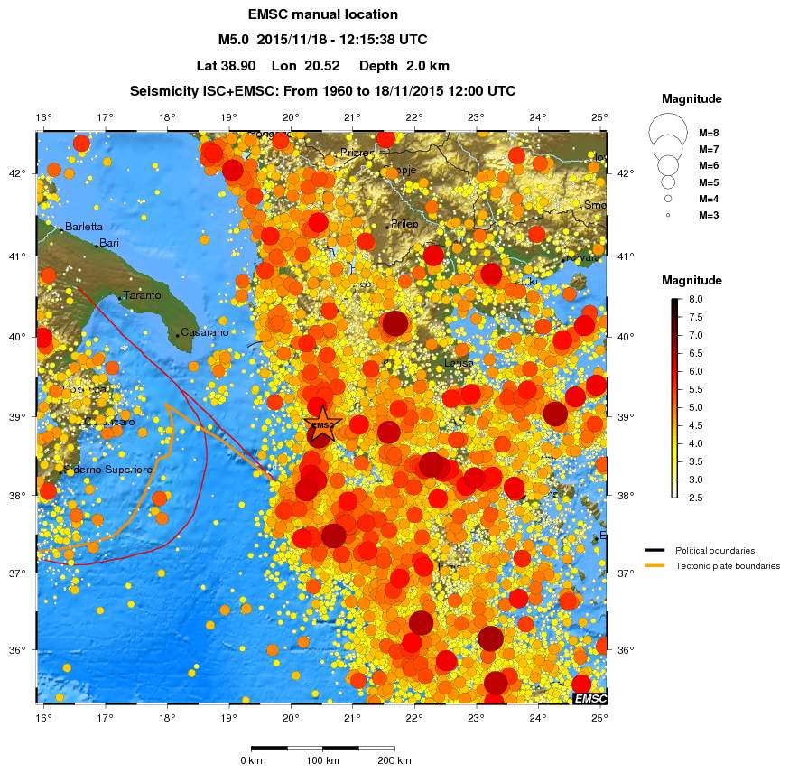 regional magnitude historical seismicity