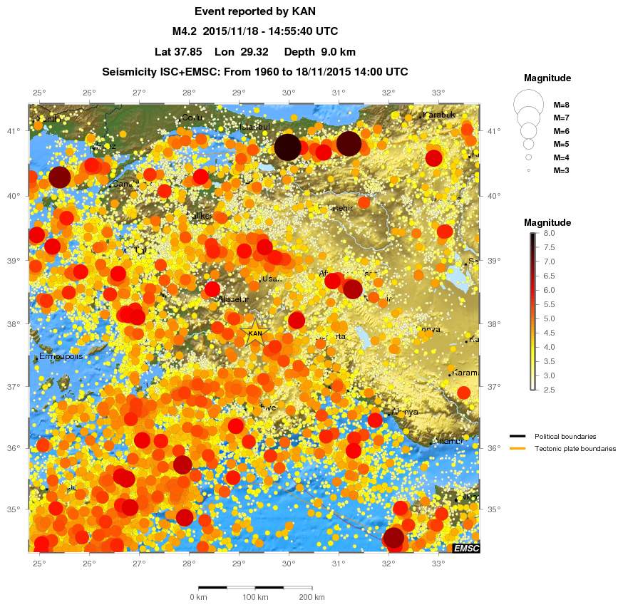 regional magnitude historical seismicity
