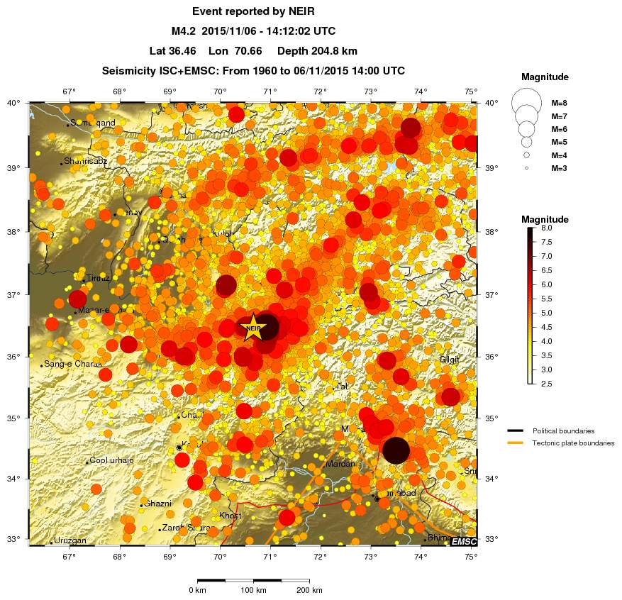 regional magnitude historical seismicity