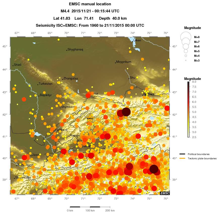 regional magnitude historical seismicity