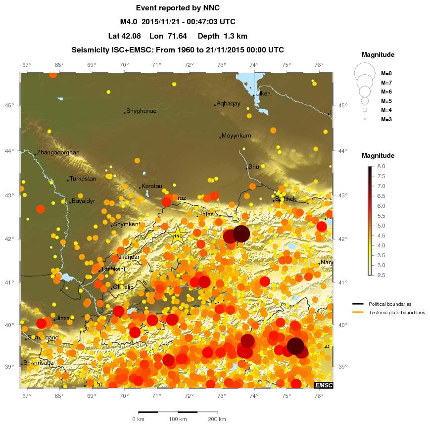 regional magnitude historical seismicity
