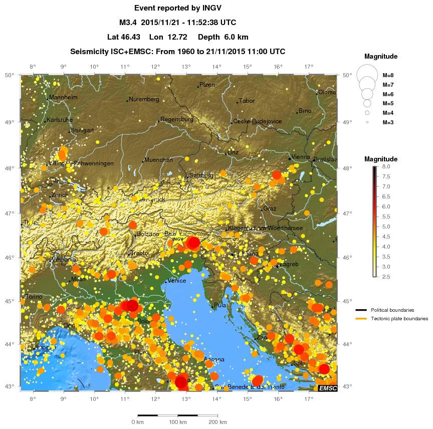 regional magnitude historical seismicity