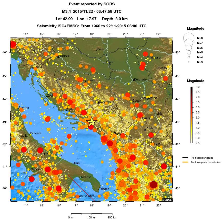 regional magnitude historical seismicity