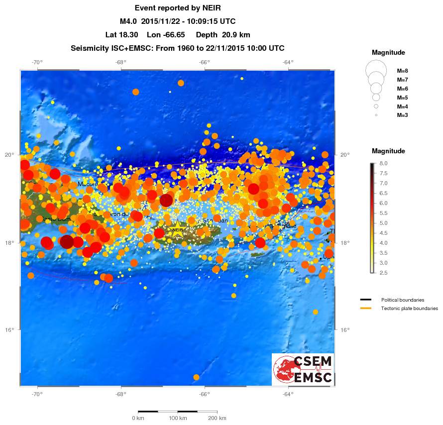 regional magnitude historical seismicity